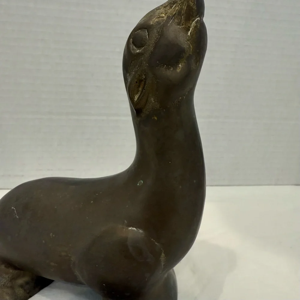Seal Sea Lion Brass • Vintage Coastal Perfection Heavy Solid - Picture 3 of 10